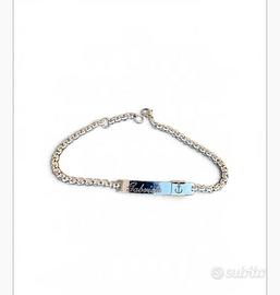 Bracciale uomo in acciaio con piastrina Gabriele
