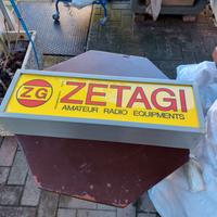 Insegna Vintage Zetagi retroilluminata Funzionante
