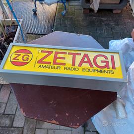 Insegna Vintage Zetagi retroilluminata Funzionante
