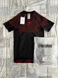 Gymshak onyx red v5 - Compression maniche corte