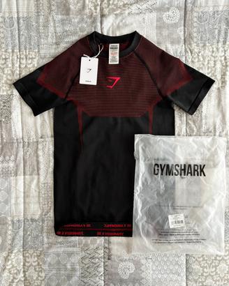 Gymshak onyx red v5 - Compression maniche corte