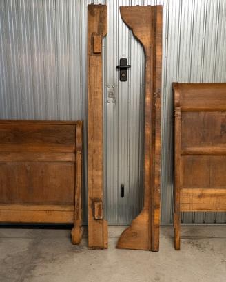 letto matrimoniale fine 1800 in legno, scomponibil
