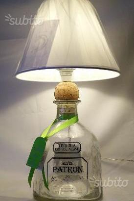 Lampada bottiglia Tequila Patron Silver Magnum