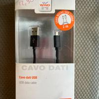 Cavo dati/caricatore 2 metri Micro usb nuovo