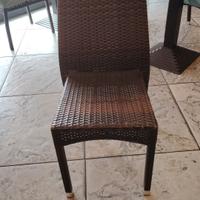 sedie  per interno ed esterno. polyrattan  