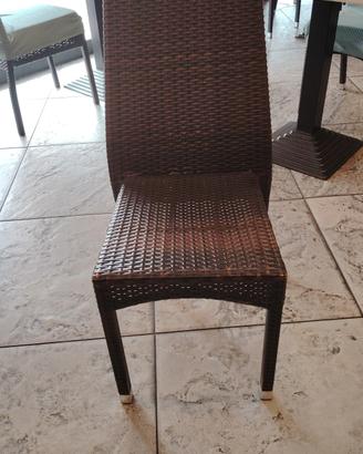 sedie  per interno ed esterno. polyrattan  