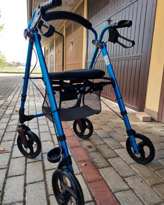 Deambulatore alluminio con seduta