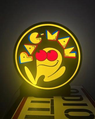 Lightbox LED PAC-MAN 3D – Insegna luminosa retrò