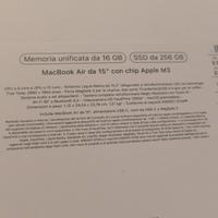 MacBook air 15" m3 2024