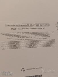 MacBook air 15" m3 2024
