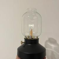 Lampada da tavolo metallo nero con lampadina