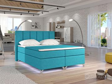 LETTO BOXSPRING MALINDI CON LUCI LED 160 X 200 CM!