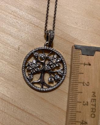 Collana Pandora albero della famiglia pavè