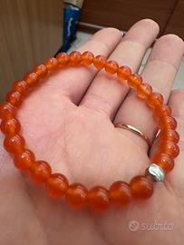 Bracciale argento e giada