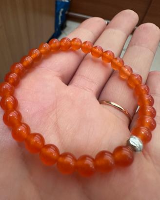 Bracciale argento e giada