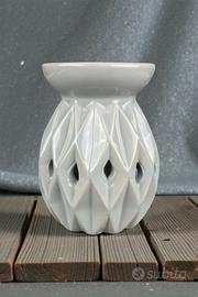 Bruciaessenze in ceramica grigio diffusore nido
