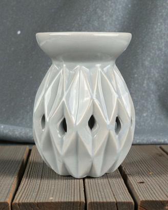 Bruciaessenze in ceramica grigio diffusore nido