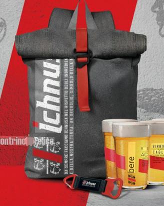 Set Ichnusa: zaino, 4 bicchieri, apribottiglia 