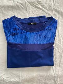 Maglia donna Liu Jo con voile e paillettes