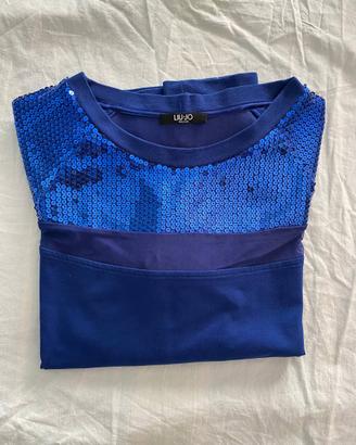 Maglia donna Liu Jo con voile e paillettes