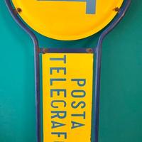 insegna anni 70 poste e telagrfo