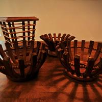 Centrotavola portafrutta in legno