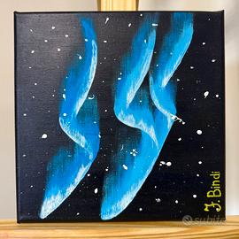 Quadro dipinto a mano moderno pezzo unico 20x20 cm