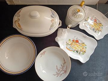 Lotto ceramiche e porcellane vintage collezione