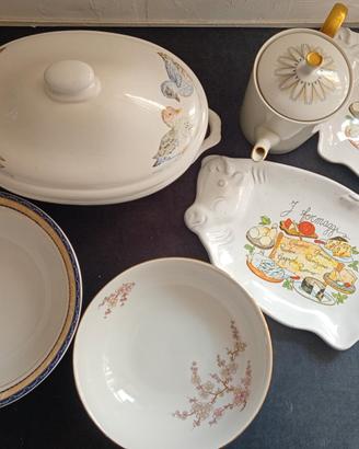Lotto ceramiche e porcellane vintage collezione