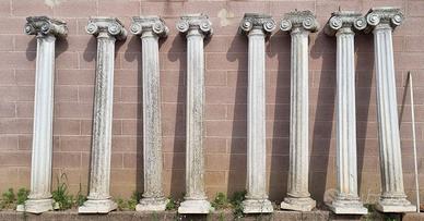 Colonne in cemento bianco