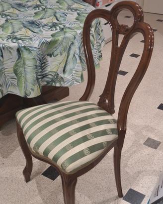 Tavolo rotondo allungabile in legno +4 sedie