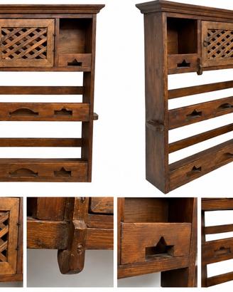 ANTICA PIATTAIA / CREDENZA RUSTICA IN LEGNO – PEZZ