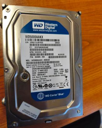 Hard Disk interno/esterno 500 GB