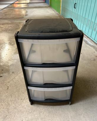 Mobiletto plastica con cassetti