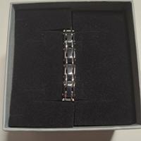 Bracciale Man Code Acciaio Bicolore Bianco / Nero