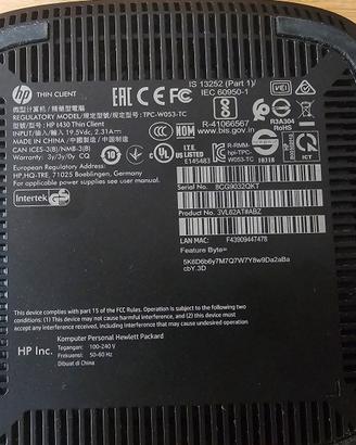 HP THIN CLIENT T430 TCP-W053-TC