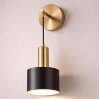 Set 2 applique da parete ricaricabili nero ed oro