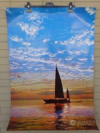 Poster anni '70 Paesaggio Mare