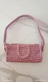 Borsa crochet rosa/lavanda