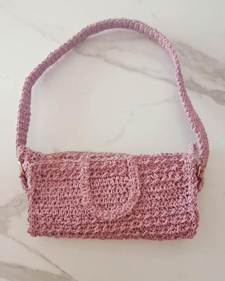 Borsa crochet rosa/lavanda