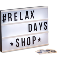 LIGHT BOX  scatola luminosa con set lettere