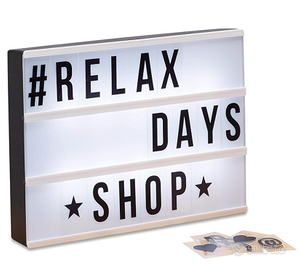 LIGHT BOX  scatola luminosa con set lettere