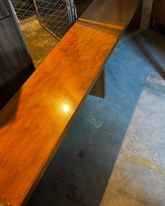 Panca in legno massello con cuscino integrato