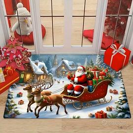 Tappeto Zerbino Natale 60 x 40 cm tappetino noel