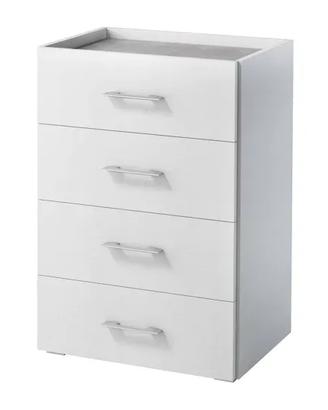 CASSETTIERA 4 CASS. 60x40x87 BIANCO MELAMINICO