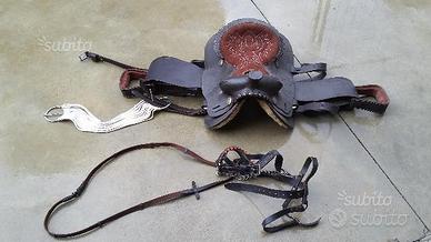 Sella capezza pony poni in cuoio