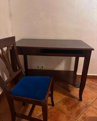 scrivania e sedia 