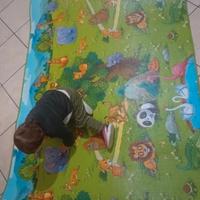 Tappeto Con Animali di Plastica 