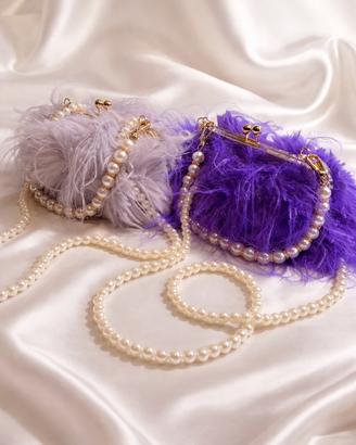 Mini Fur Pearl Bag