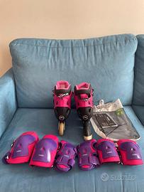 PATTINI IN LINEA DA BIMBA CON PROTEZIONI